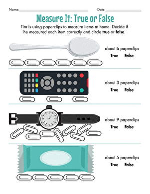 Measure It: True or False