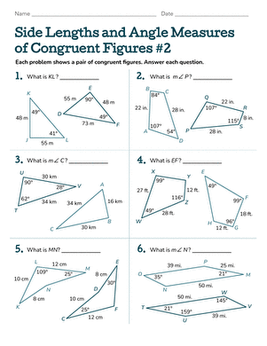 Side Lengths and Angle Measures of Congruent Figures #2