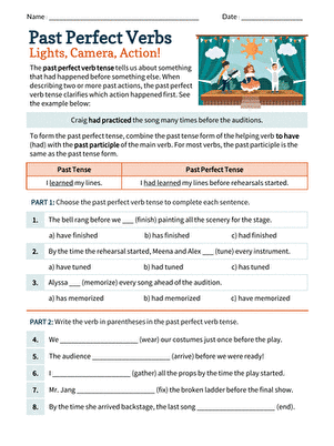 Past Perfect Verbs: Lights, Camera, Action!