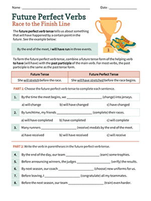 Future Perfect Verbs: Race to the Finish