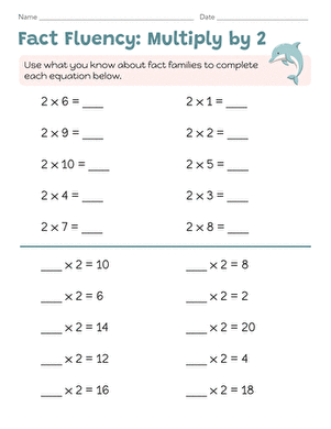Fact Fluency: Multiply by 2