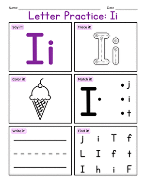 Letter Practice: Ii