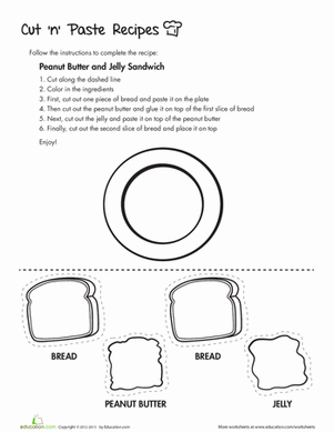 Paper Peanut Butter and Jelly Sandwich