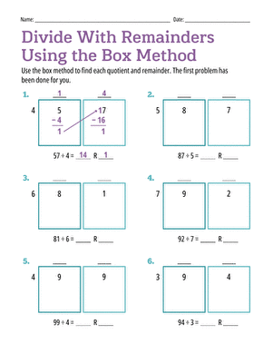 Divide With Remainders Using the Box Method large image