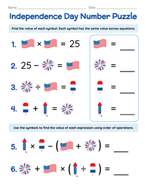 Independence Day Number Puzzle