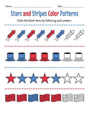 Stars and Stripes Color Patterns