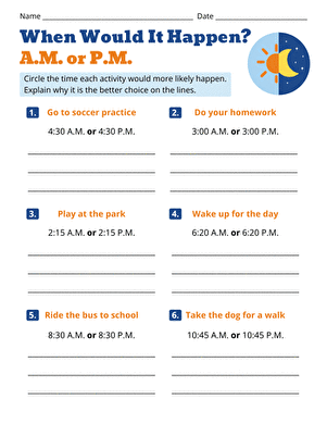 When Would It Happen? A.M. or P.M.