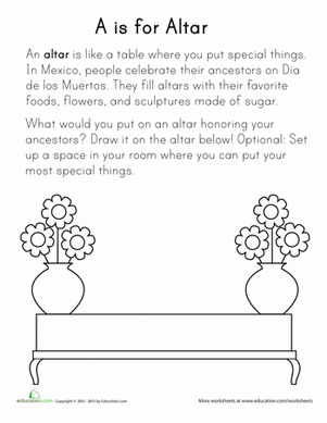 A is for Altar