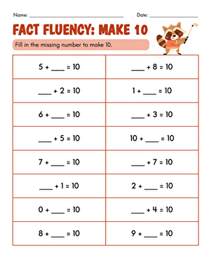 Fact Fluency: Make 10