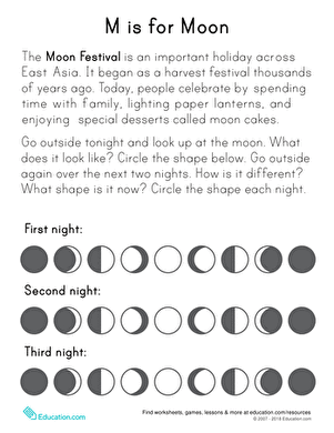 M is for Moon