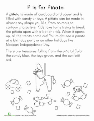 P is for Pinata