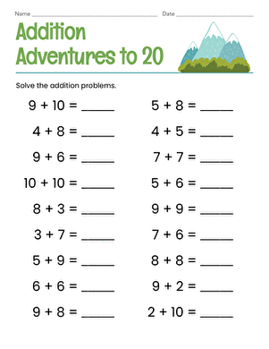 Addition Adventures to 20