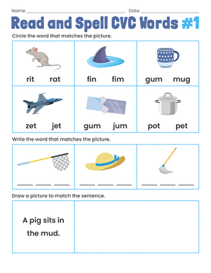 Read and Spell CVC Words #1