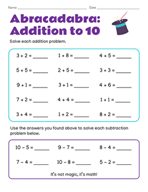 Abracadabra: Addition to 10