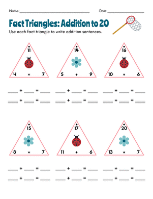 Fact Triangles: Addition to 20