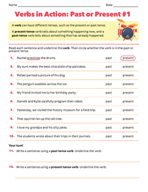 Verbs in Action: Past or Present #1