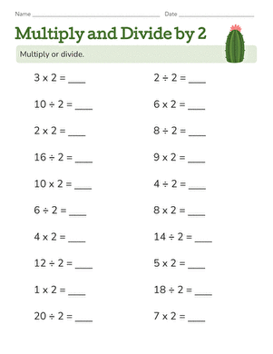 Multiply and Divide by 2
