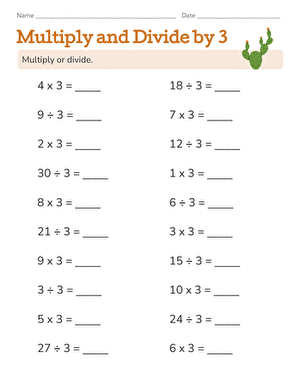 Multiply and Divide by 3