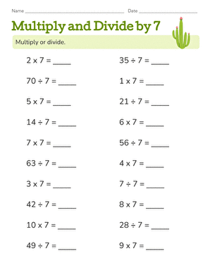 Multiply and Divide by 7