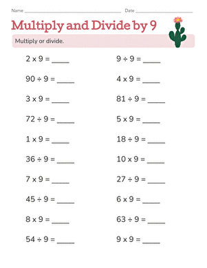 Multiply and Divide by 9
