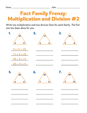 Fact Family Frenzy: Multiplication and Division #2