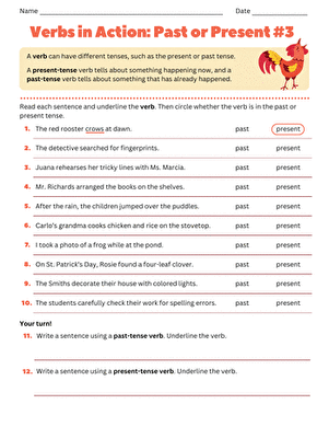 Verbs in Action: Past or Present #3