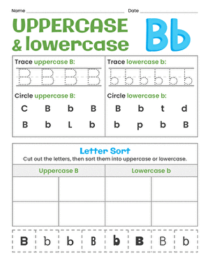 Uppercase and Lowercase Letters: Bb