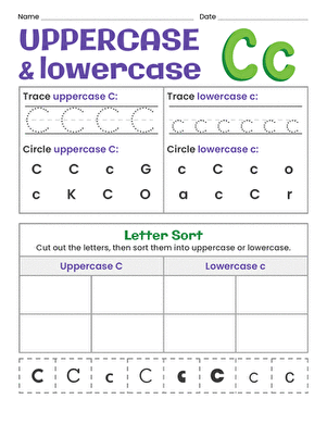 Uppercase and Lowercase Letters: Cc