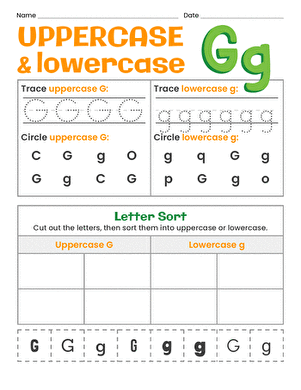 Uppercase and Lowercase Letters: Gg