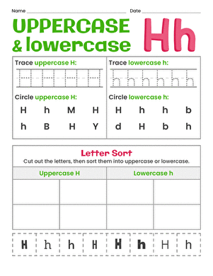 Uppercase and Lowercase Letters: Hh