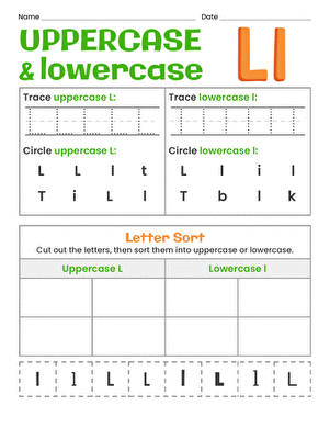 Uppercase and Lowercase Letters: Ll