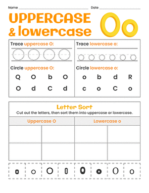 Uppercase and Lowercase Letters: Oo