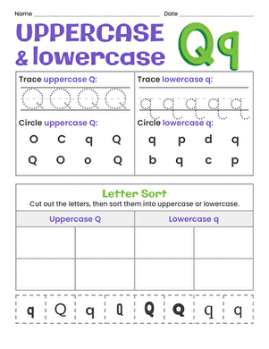 Uppercase and Lowercase Letters: Qq