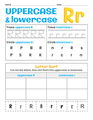 Uppercase and Lowercase Letters: Rr