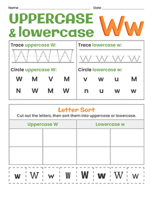 Uppercase and Lowercase Letters: Ww