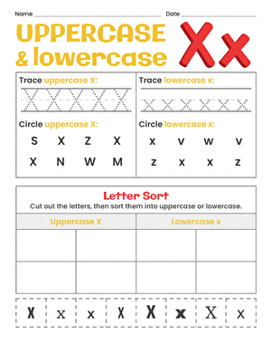 Uppercase and Lowercase Letters: Xx