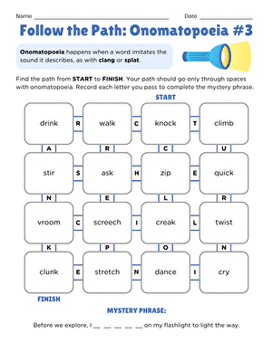 Follow the Path: Onomatopoeia #3