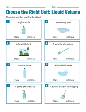 Choose the Right Unit: Liquid Volume