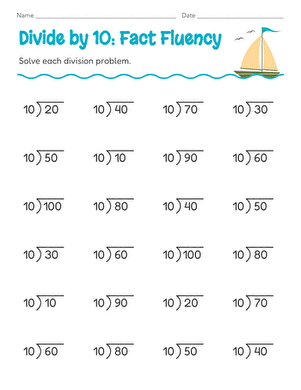 Divide by 10: Fact Fluency