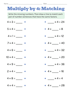 Multiply by 4: Matching