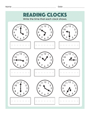 Reading Clocks