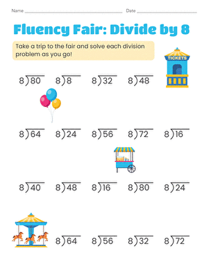 Fluency Fair: Divide by 8