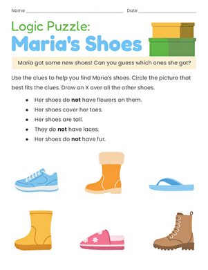 Logic Puzzle: Maria's New Shoes