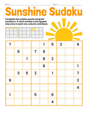Sunshine Sudoku