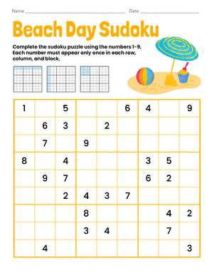 Beach Day Sudoku