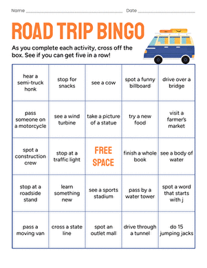 Road Trip Bingo