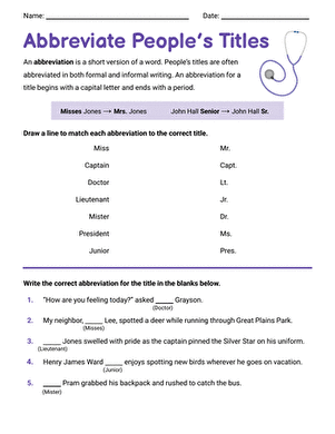 Abbreviate People's Titles