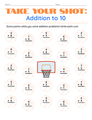 Take Your Shot: Addition to 10