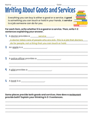 Writing About Goods and Services