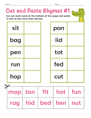 Cut and Paste Rhymes #1